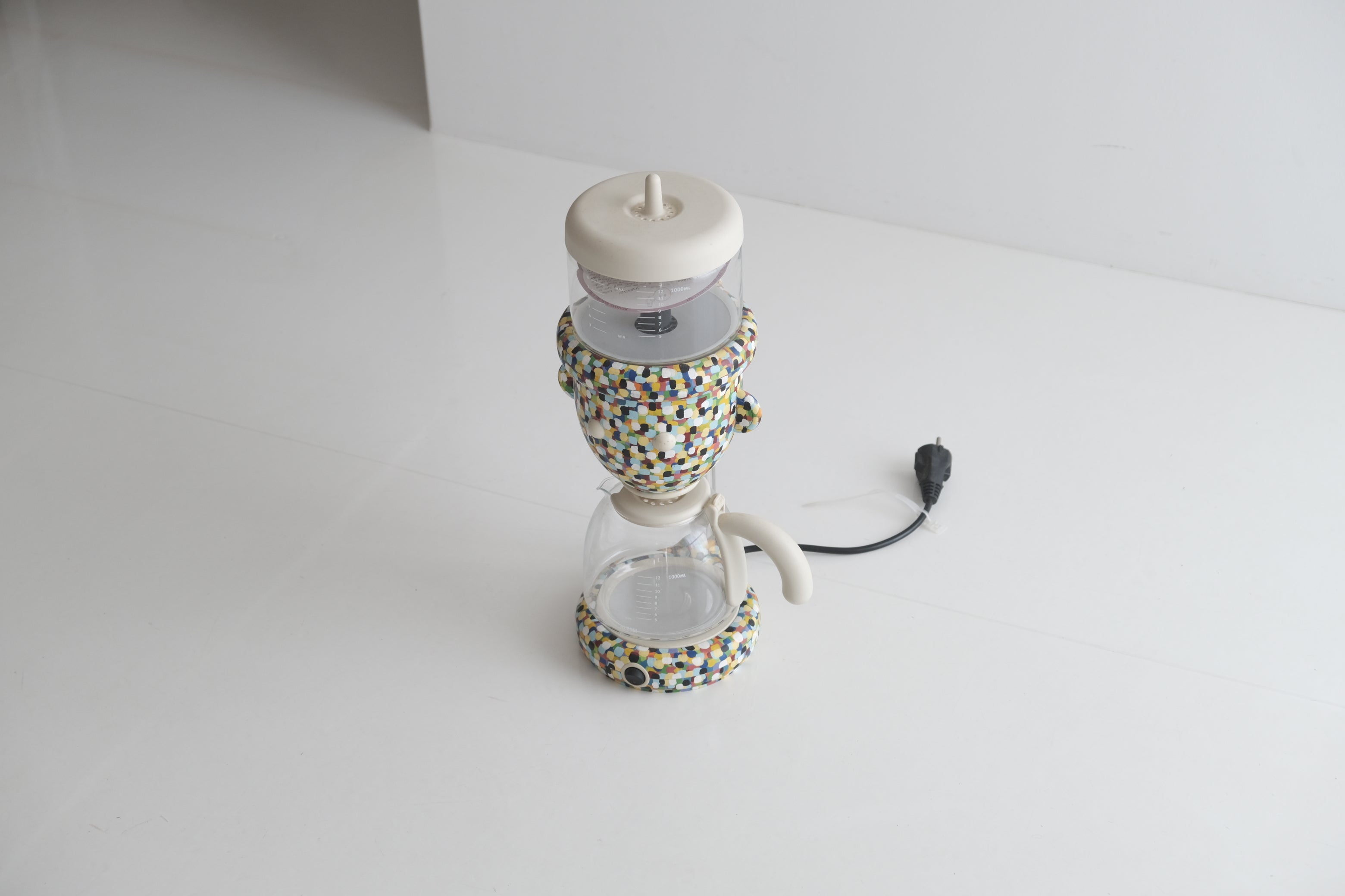 【ヴィンテージ】Alessandro Mendini × Alessi｜ポストモダン コーヒーメーカー《Proust柄／2007年製》