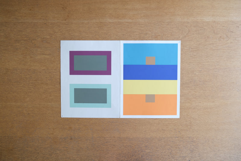 ヨゼフ・アルバース Josef Albers シルクスクリーン Interaction of color Die Wechselbeziehung der Farbe 1973年 Keller IV-1