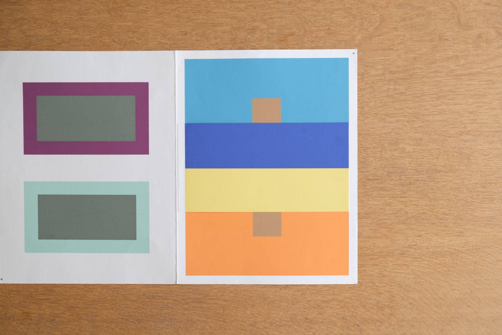 ヨゼフ・アルバース Josef Albers シルクスクリーン Interaction of color Die Wechselbeziehung  der Farbe 1973年 Keller IV-1