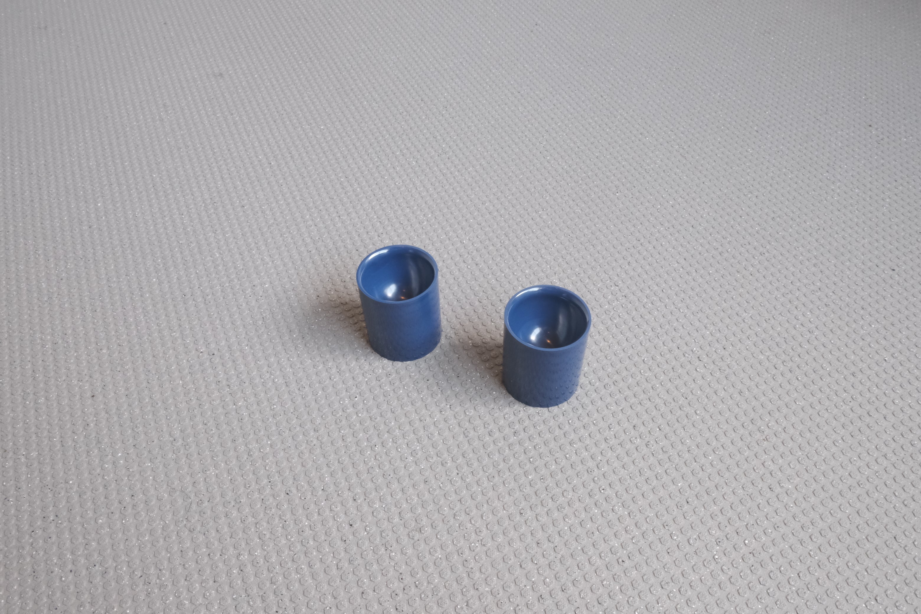 【未使用・箱付】エンツォ・マリ Hawaii 90055 エッグカップ＆キャンドルホルダー OFFICINA ALESSI［ブルー］
