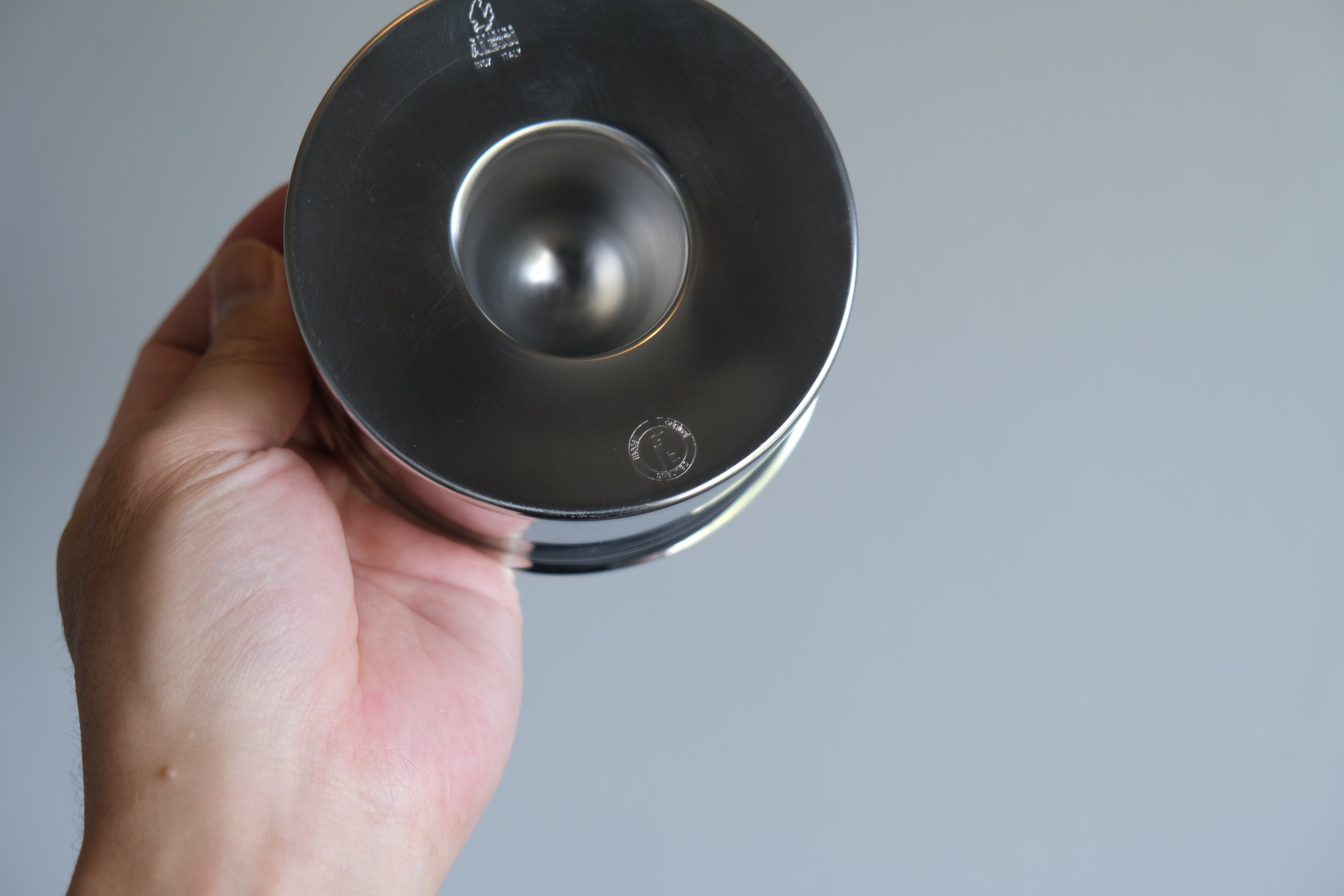 マリアンネ・ブラント｜ALESSI 90010/I ステンレス製バウハウス灰皿｜未使用・デッドストック