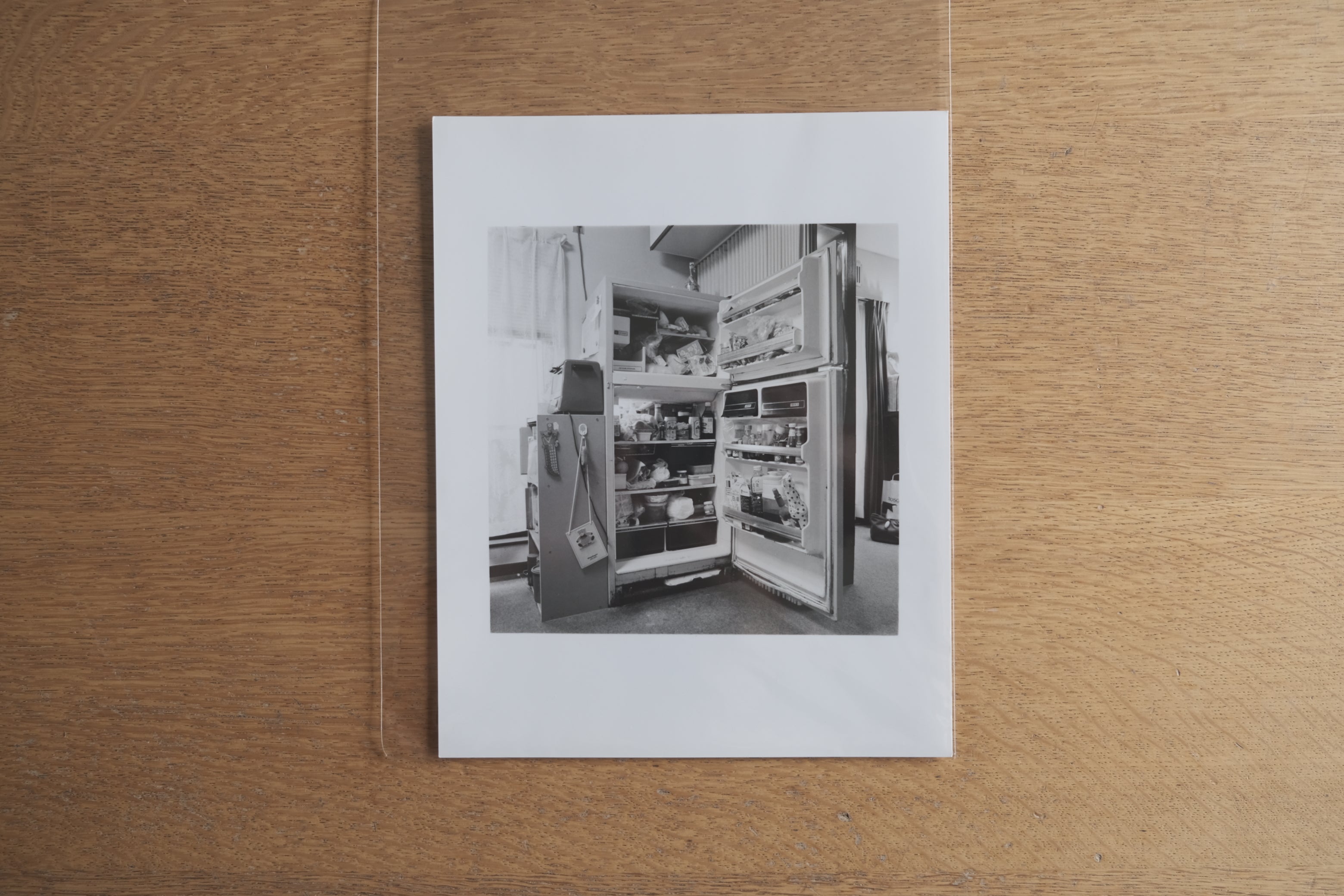 潮田登久子 サイン入り写真作品《ICE BOX》冷蔵庫 モノクロプリント 25