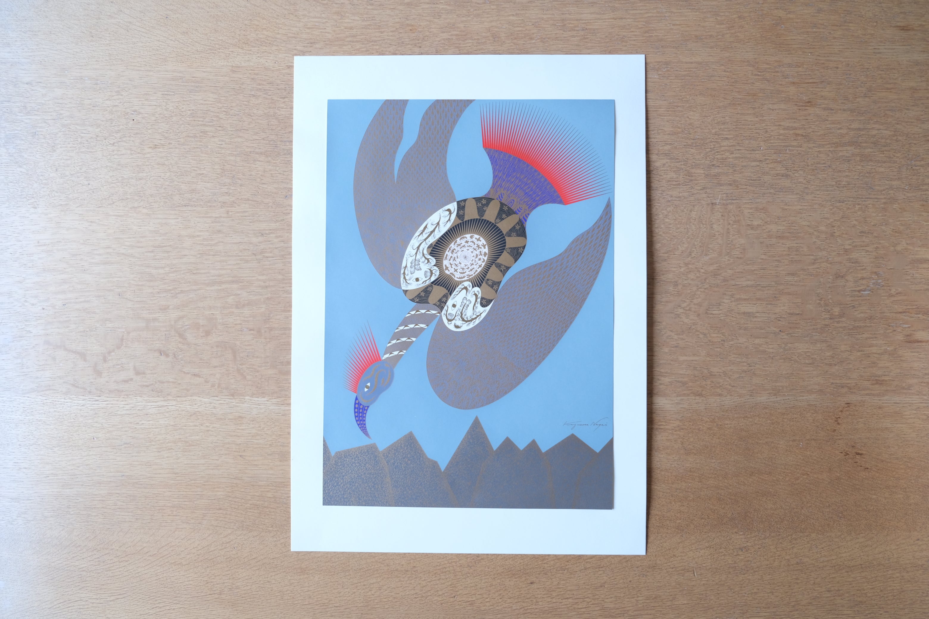 サイン入り】永井一正 リトグラフ 2｜自然と暮らしに寄り添うアート