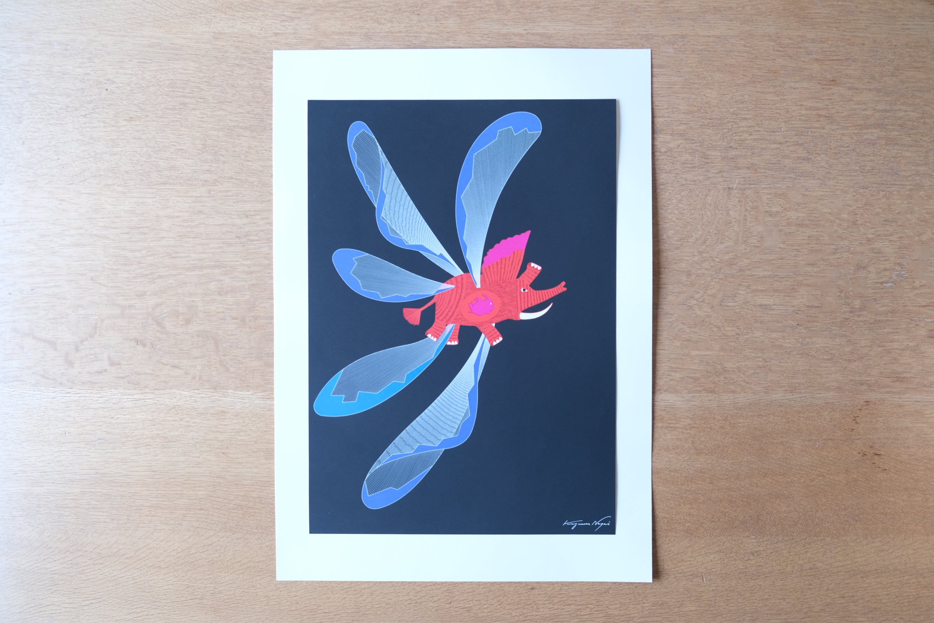 【サイン入り】永井一正 リトグラフ 1 ｜自然と調和するアート【未額装・42×29.5cm】