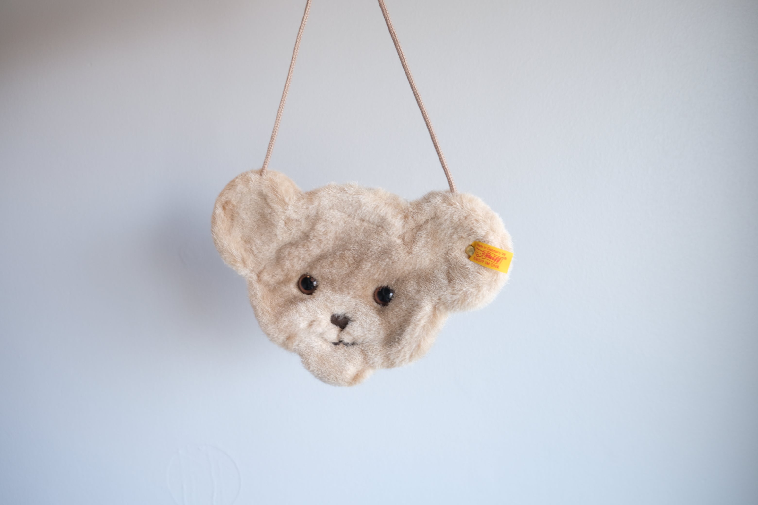［絶版・刺繍タグ］ Steiff シュタイフ テディベア フェイスバッグ 24 × 16 cm