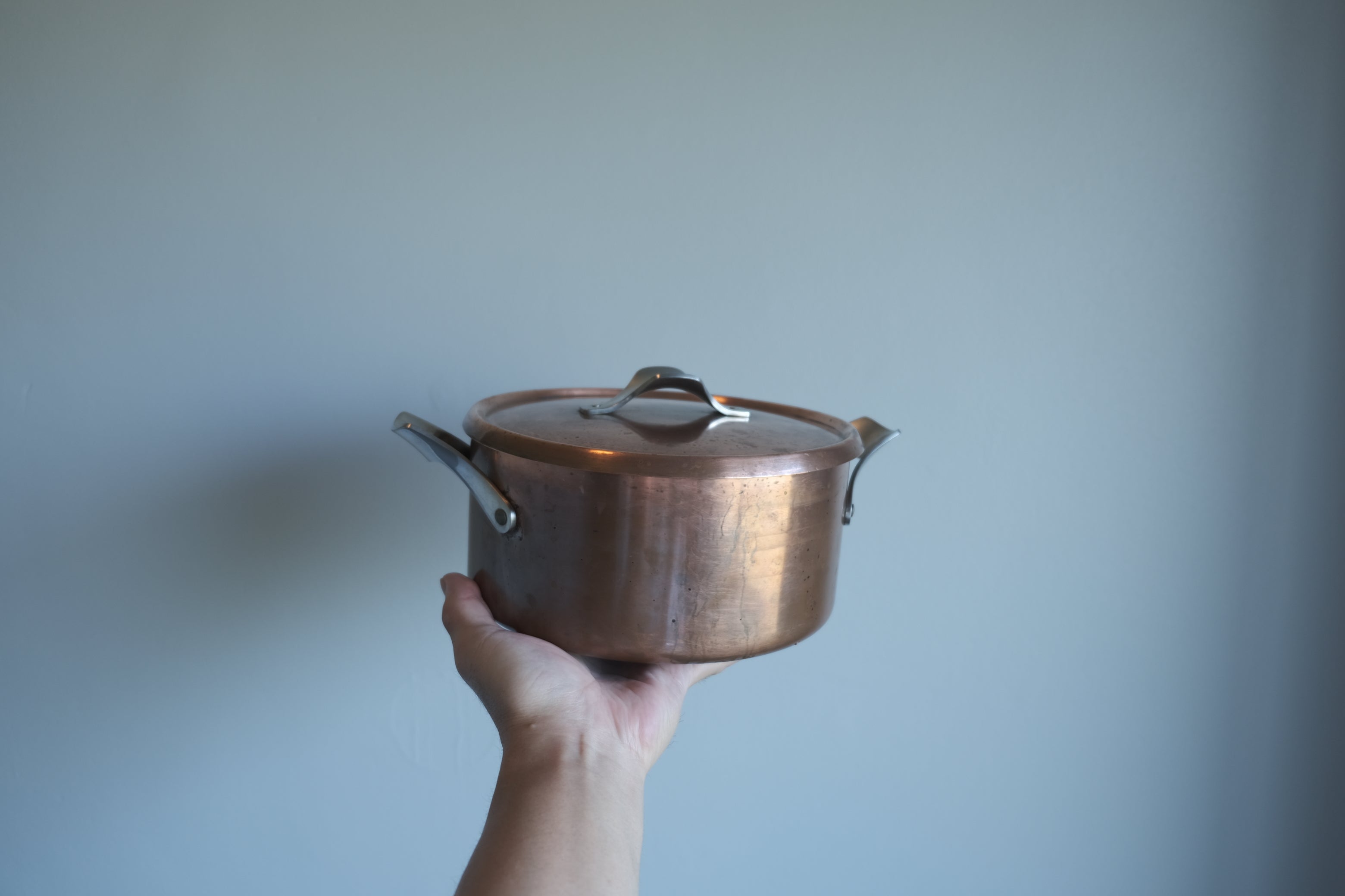 Henning Koppel × Georg Jensen「Taverna」銅鍋 蓋付き 小サイズ 北欧デザイン