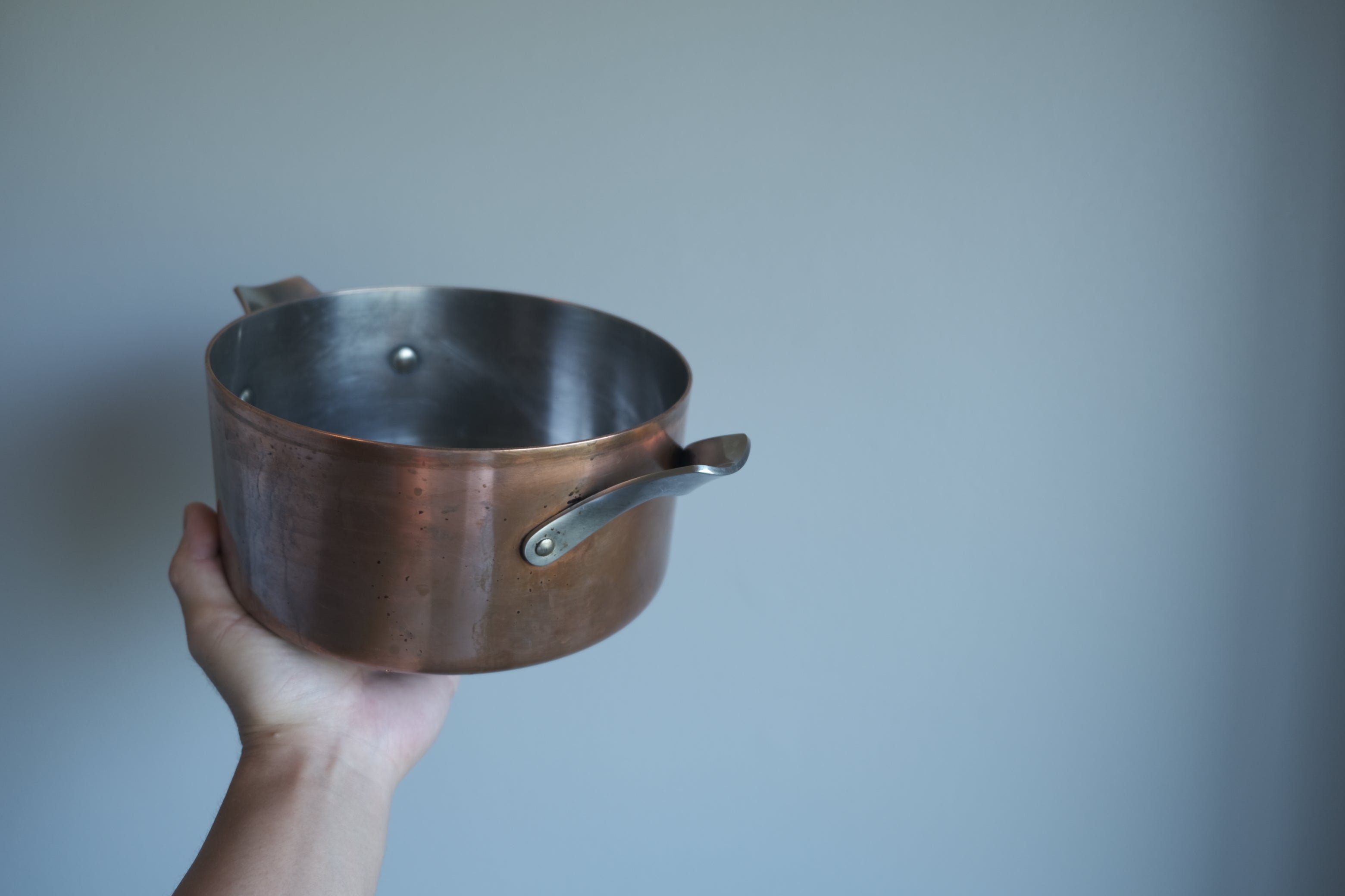 Henning Koppel × Georg Jensen「Taverna」銅鍋 蓋付き 小サイズ 北欧デザイン