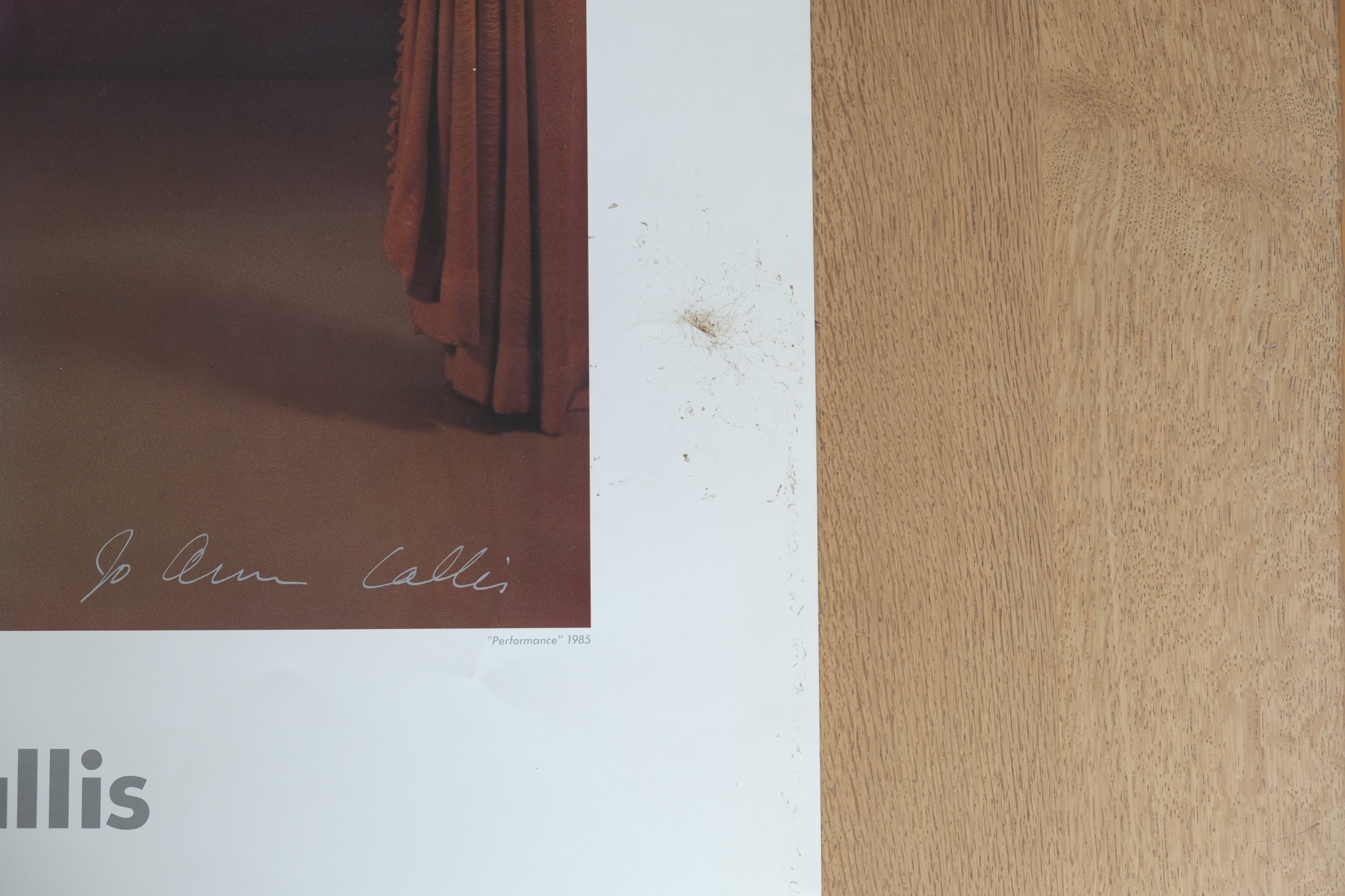 JoAnn Callis 写真展ポスター（1985 / MOCA ロサンゼルス）サイン入り 厚紙仕様
