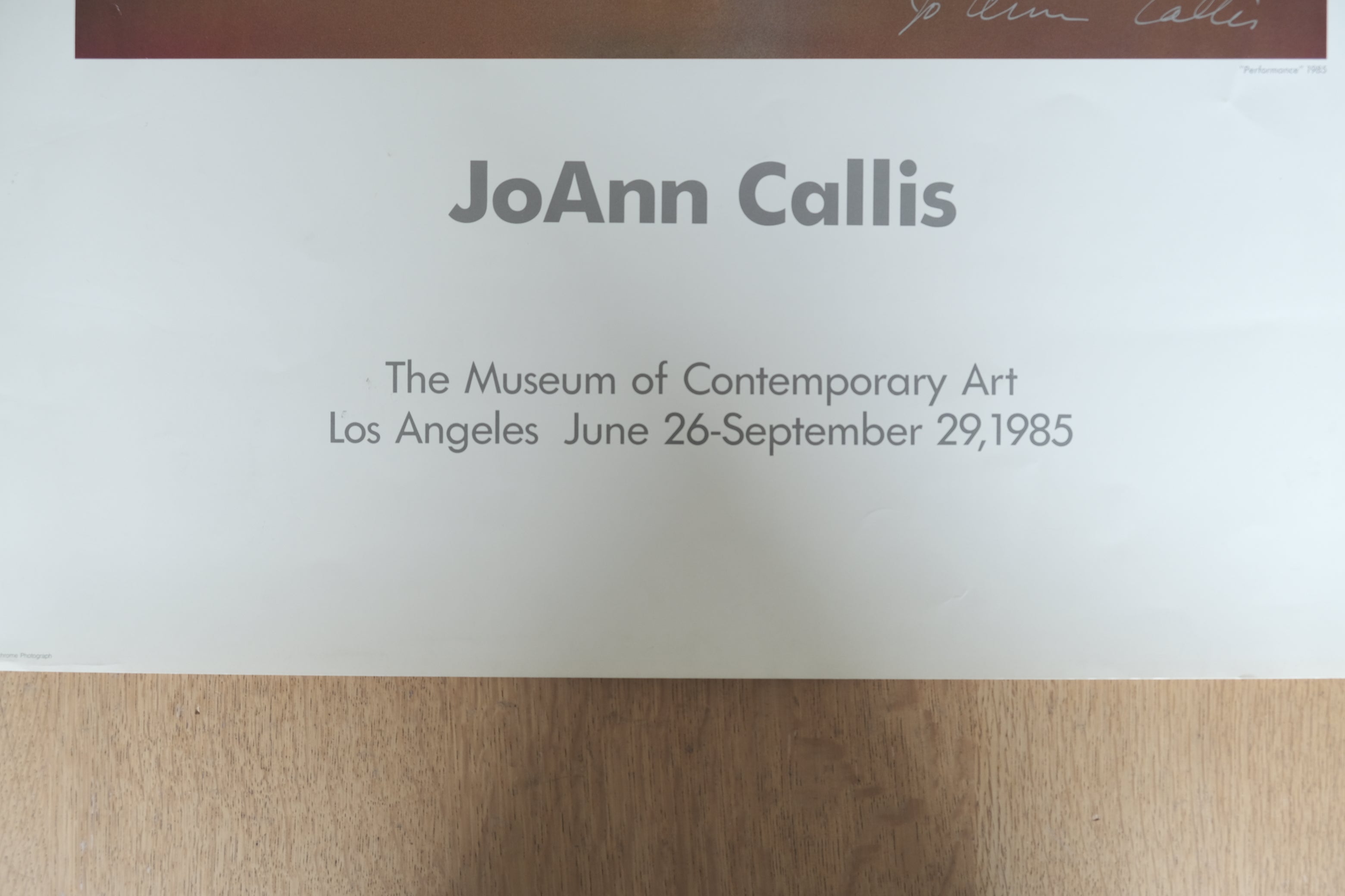 JoAnn Callis 写真展ポスター（1985 / MOCA ロサンゼルス）サイン入り 厚紙仕様