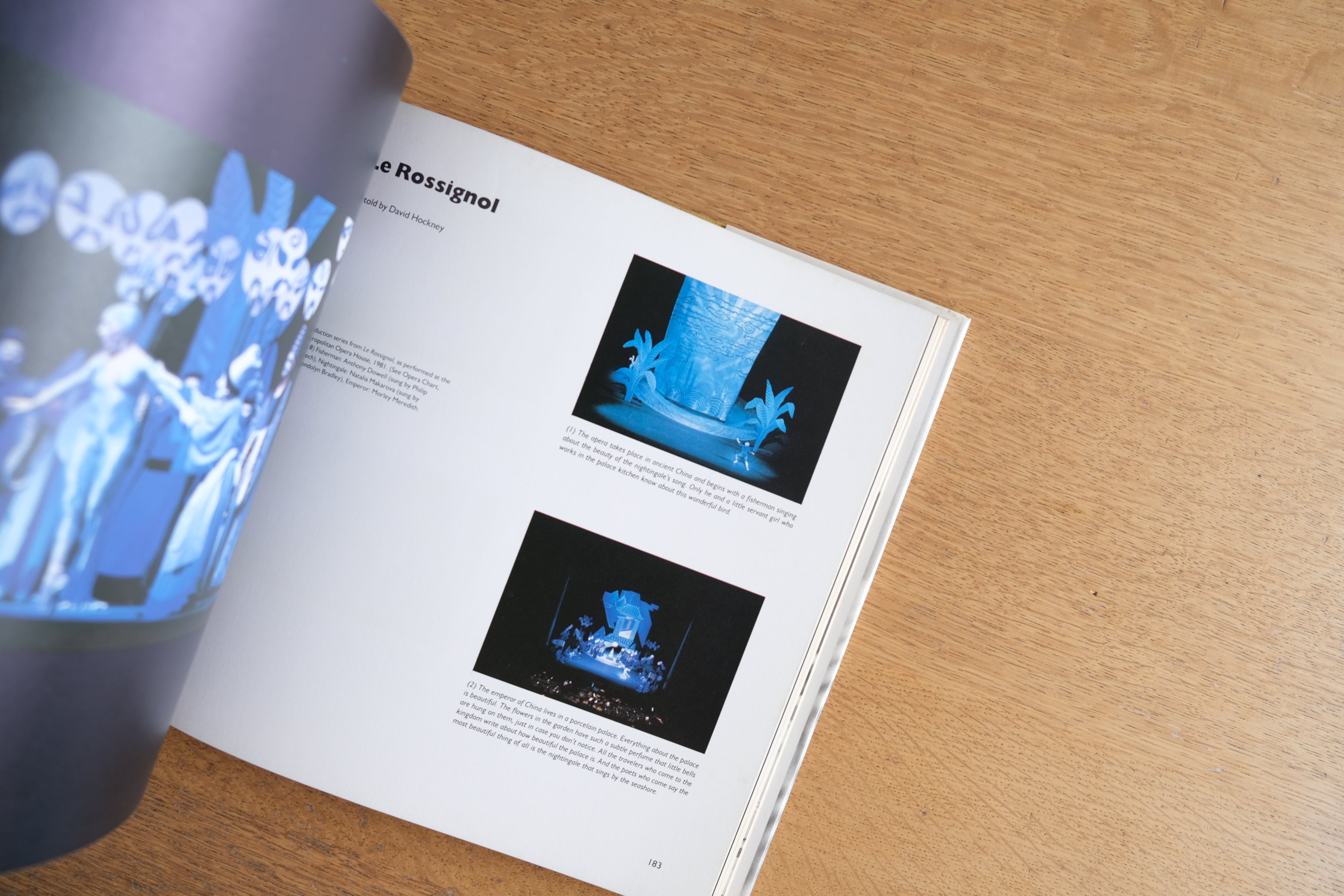 Hockney Paints the Stage｜デイヴィッド・ホックニー 舞台芸術 図録 1983年 Abbeville Press 227ページ