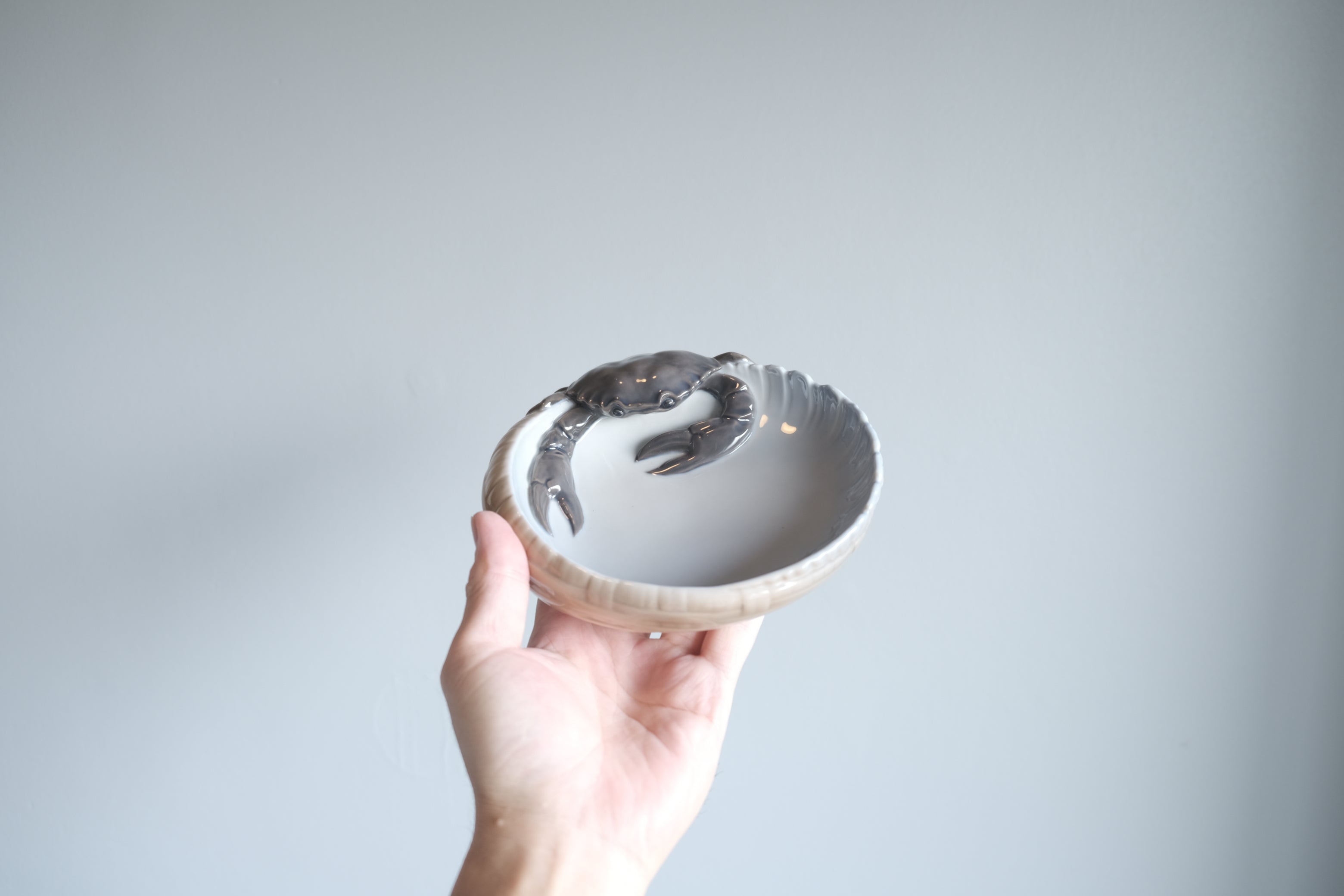 【未使用】ROYAL COPENHAGEN ロイヤルコペンハーゲン クラブディッシュ アールヌーボー 蟹モチーフ 北欧ヴィンテージ