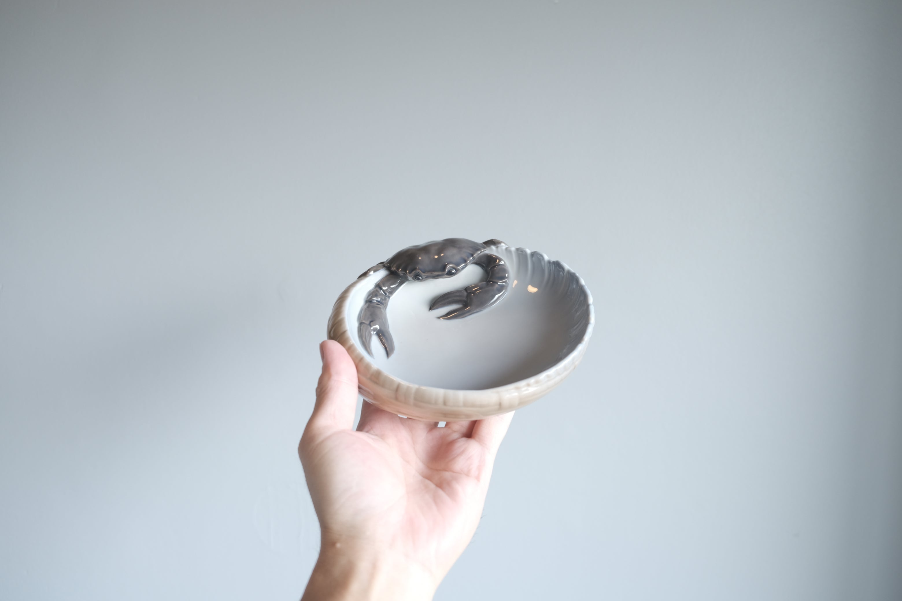 【未使用】ROYAL COPENHAGEN ロイヤルコペンハーゲン クラブディッシュ アールヌーボー 蟹モチーフ 北欧ヴィンテージ