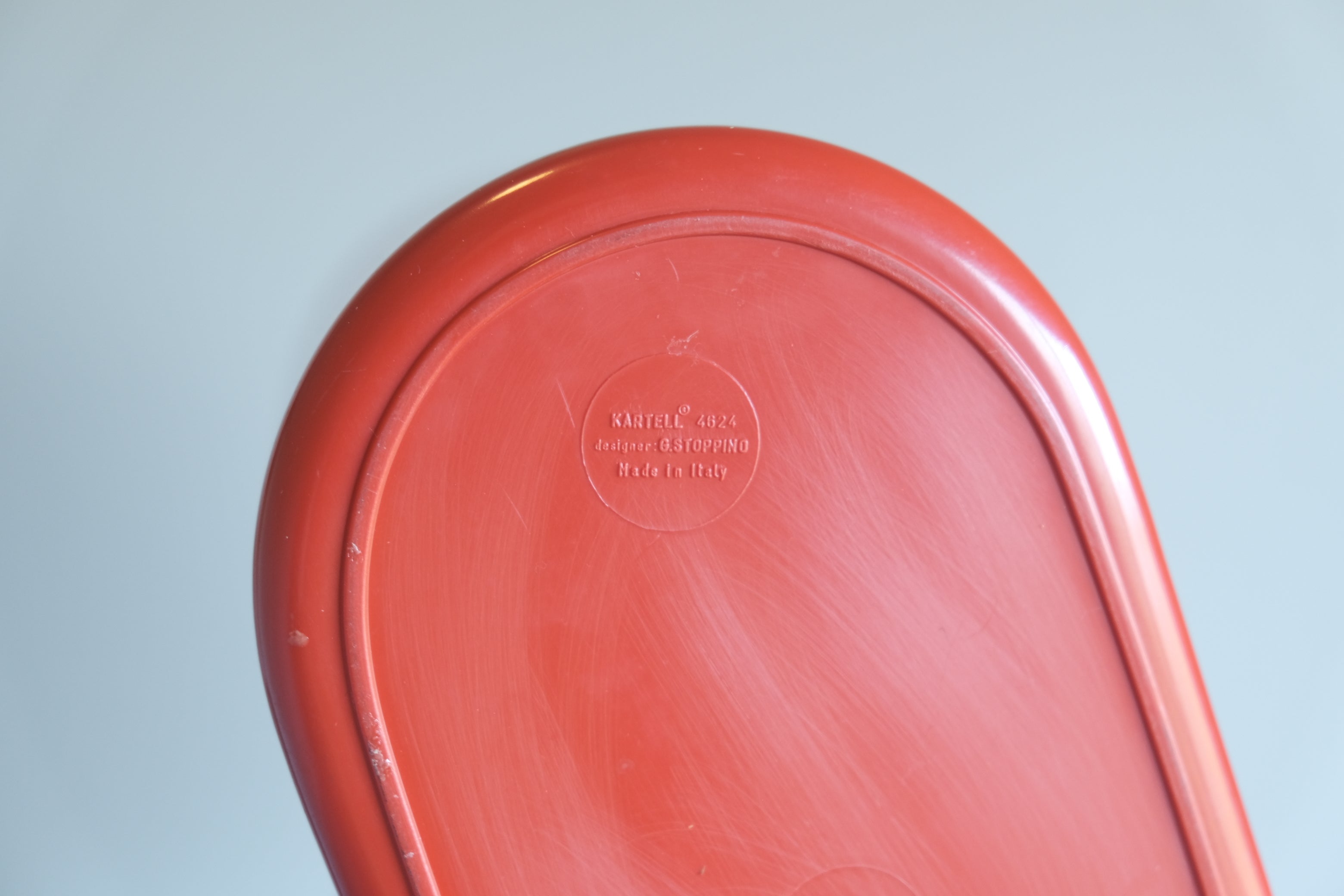 【未使用デッドストック】Kartell 4624 アイスバケット 赤｜Giotto Stoppinoデザイン｜イタリア製ヴィンテージ