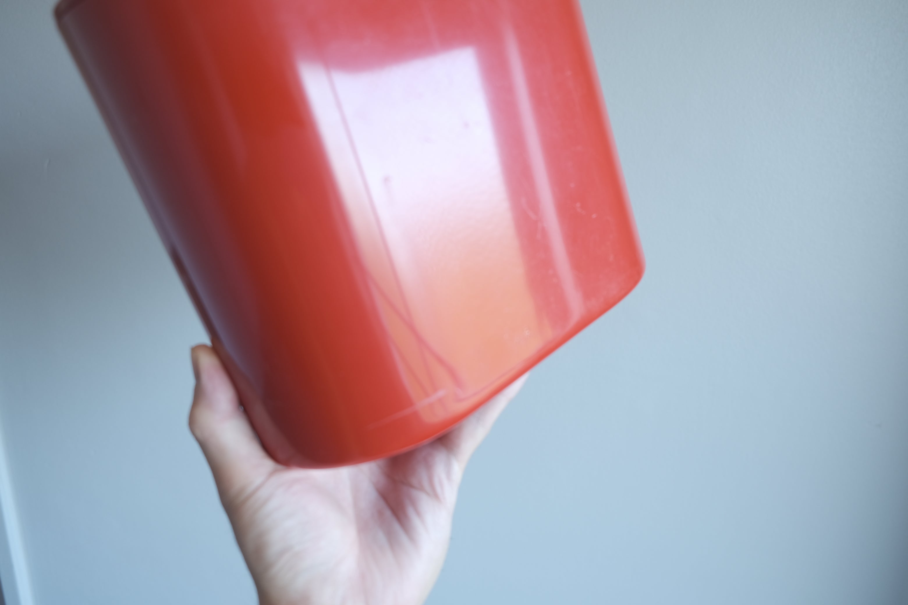 【未使用デッドストック】Kartell 4624 アイスバケット 赤｜Giotto Stoppinoデザイン｜イタリア製ヴィンテージ