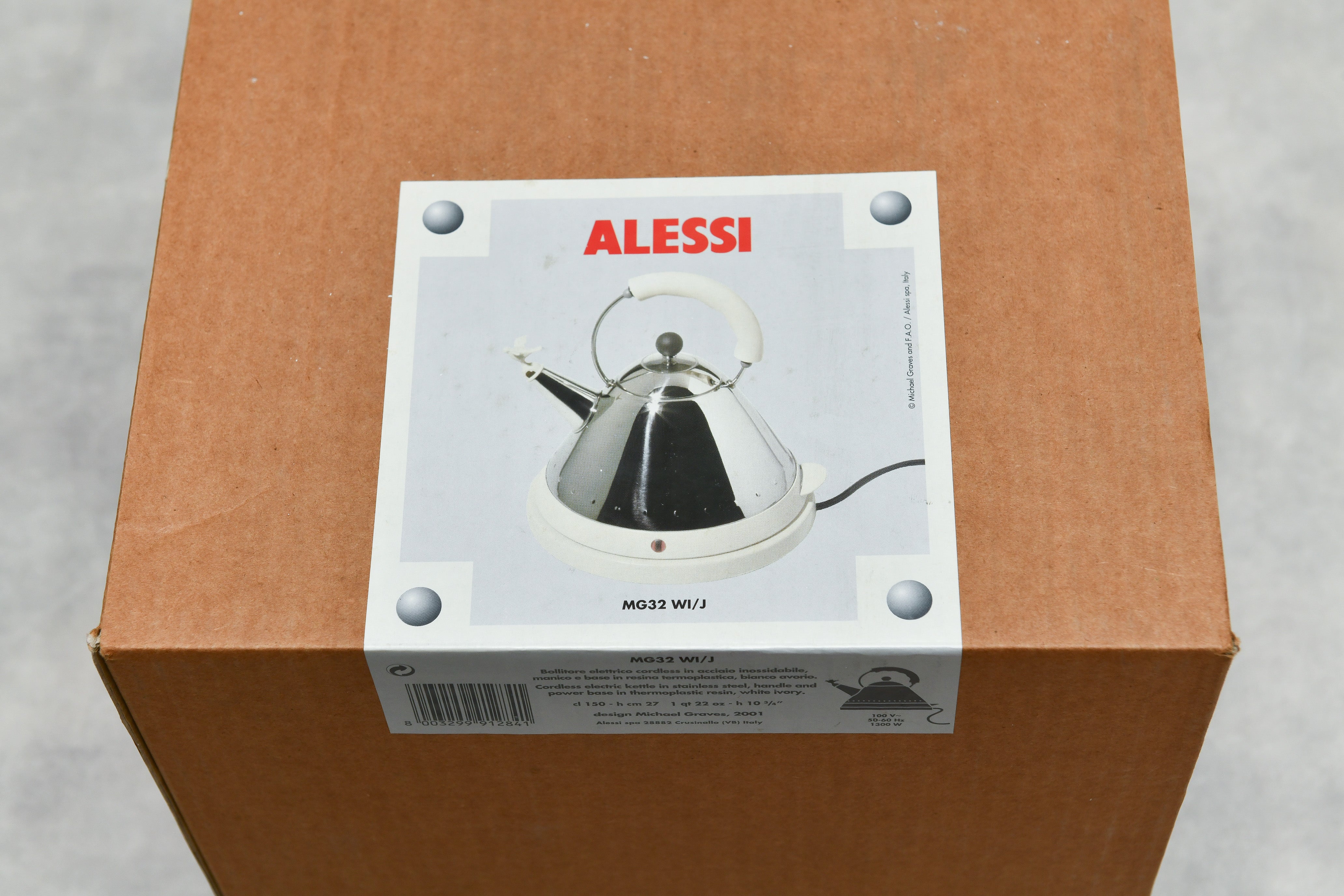 【未使用】オフィチーナ・アレッシィ OFFICINA ALESSI バードケトル Bird Kettle マイケル・グレイブス Michael Graves エレクトリック 電気ポット MG32 WI/J Cassina カッシーナ