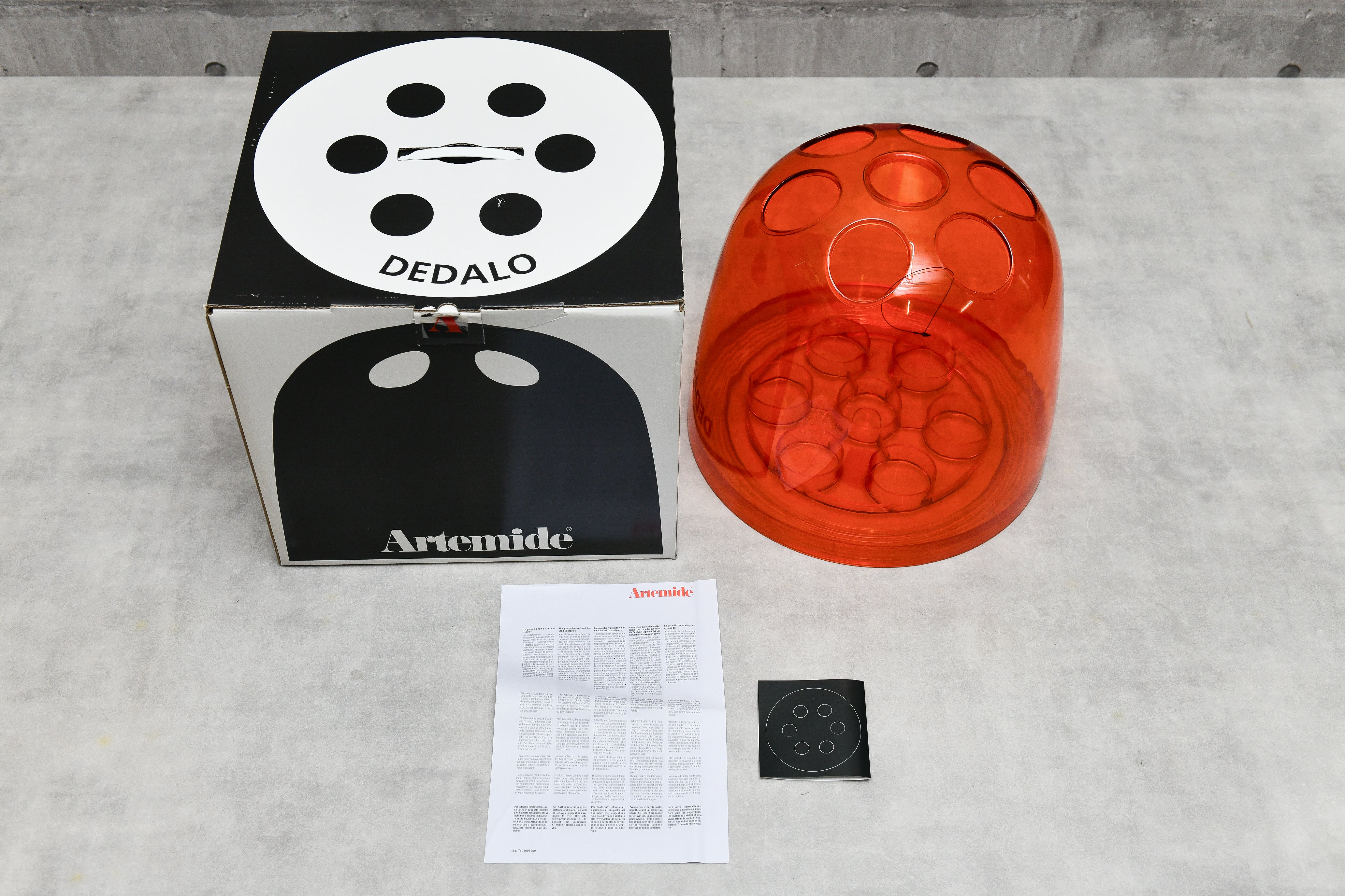 【未使用品】Artemide アルテミデ DEDALO デダロ 傘立て アンブレラスタンド オレンジ スペースエイジ