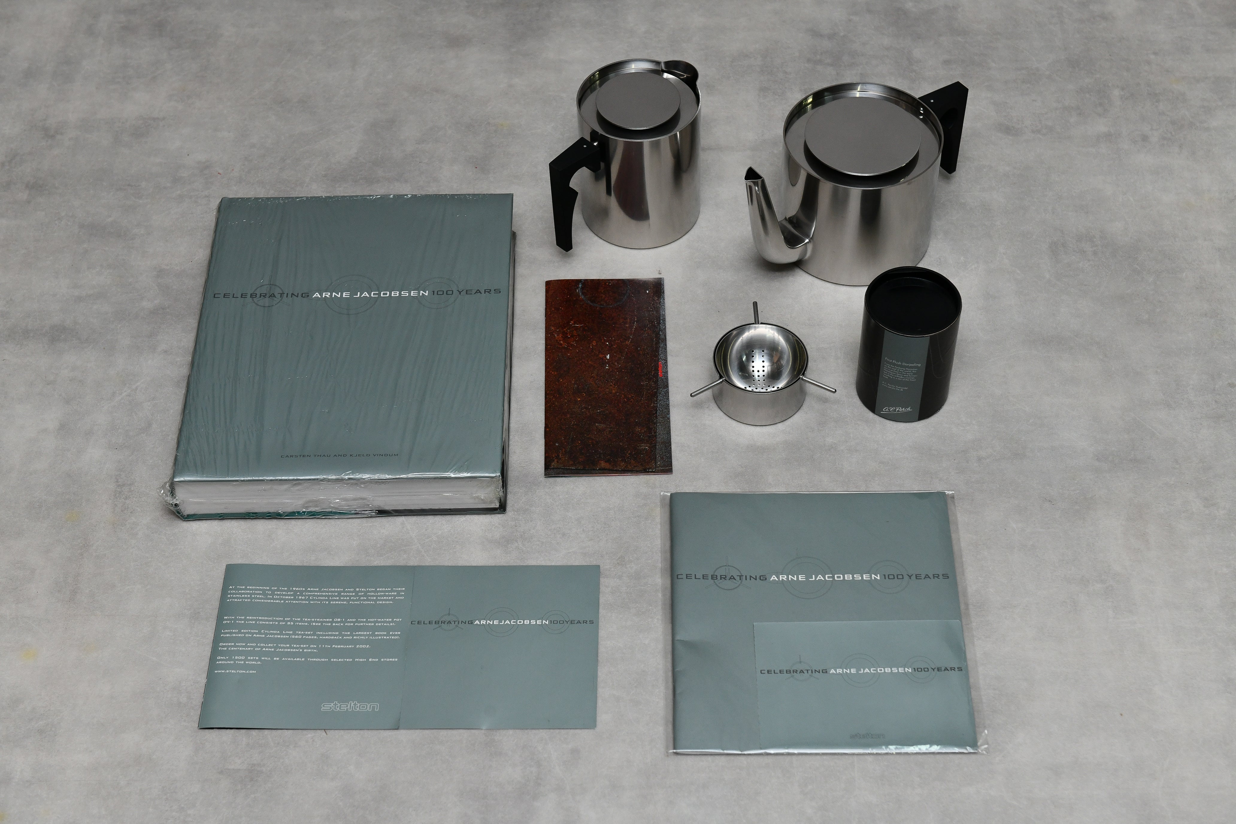 ［デットストック］ARNE JACOBSEN 100 YEARS アルネ・ヤコブセン 100周年記念 stelton ステルトン シリンダライン yamagiwa ヤマギワ デンマーク 箱付き未使用品
