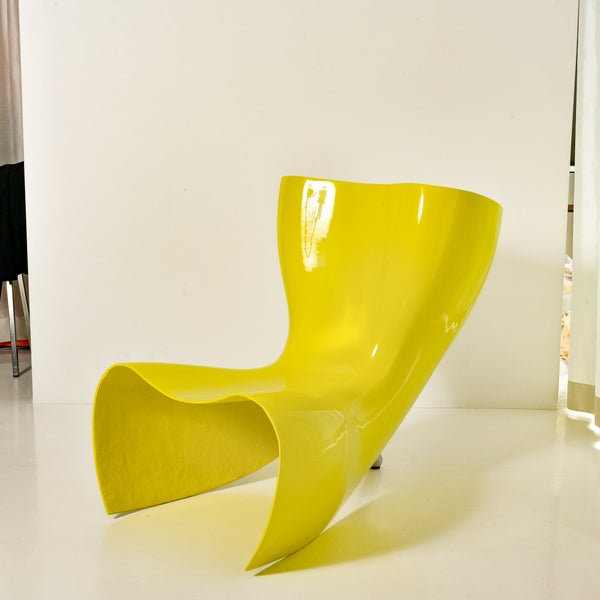 【希少】マーク・ニューソン Marc Newson Felt Chair ［黄色］カッペリーニ Cappellini 椅子 チェア