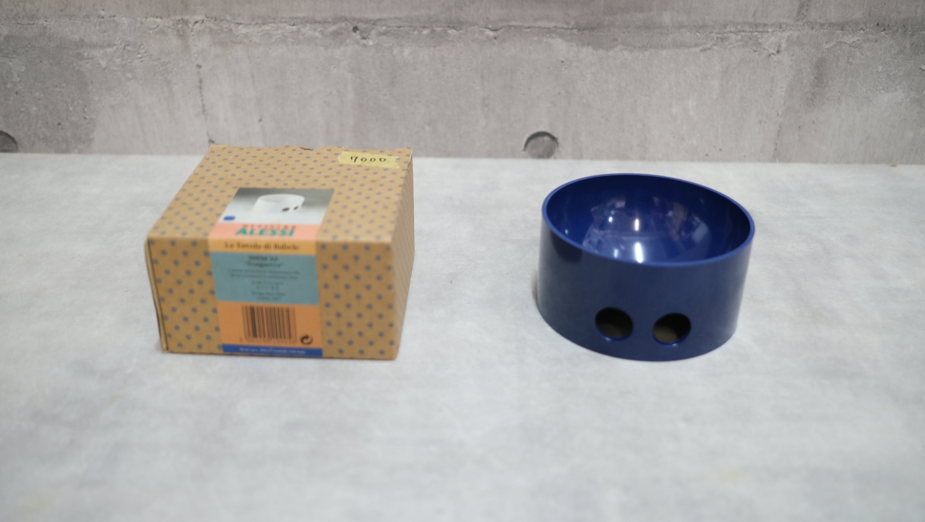 【デットストック】エンツォ・マリ オフィチーナ アレッシィ 90058AZ Enzo Mari TONGAREVA Melamine Officina Alessi Itary 青