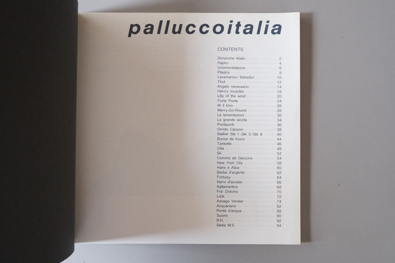 Pallucco Italia パルッコ イタリア 1992年 コム・デ・ギャルソン 倉俣史朗など 家具カタログ プライスリスト付き