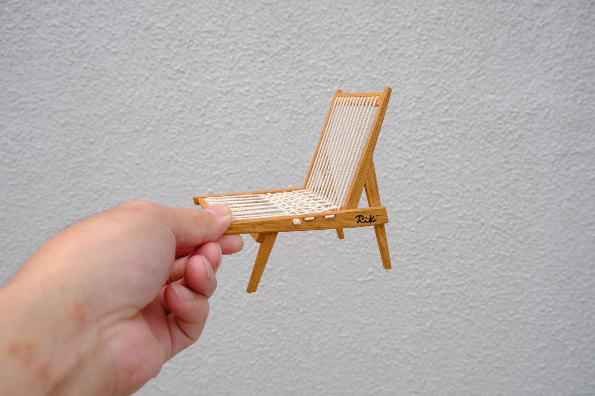 【限定50脚】【サイン入り】riki watanabe Rope Chair metrocs 渡辺力 ミニチュア紐椅子 メトロクス